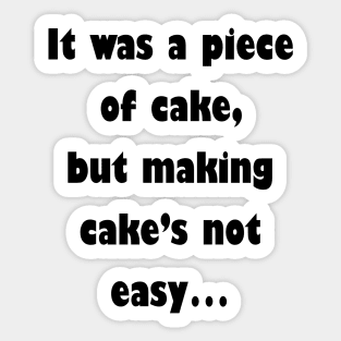 Barenaked Ladies - Piece Of Cake (dark text) Sticker